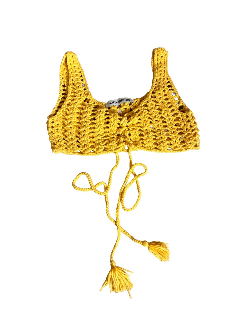 Urban Outfitters Bright Yellow Crochet Crop Top